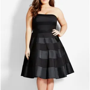 🐢 City Chic Dress Miss Shady Strapless Party Dress Size 2/16