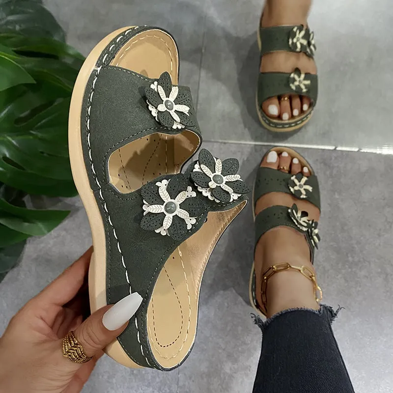 🔥 Woman Casual Platform Peep Toe Shoes Non-Slip Thick Sole Sandals