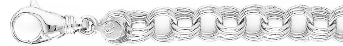 11mm Triple Charm Chain Necklace