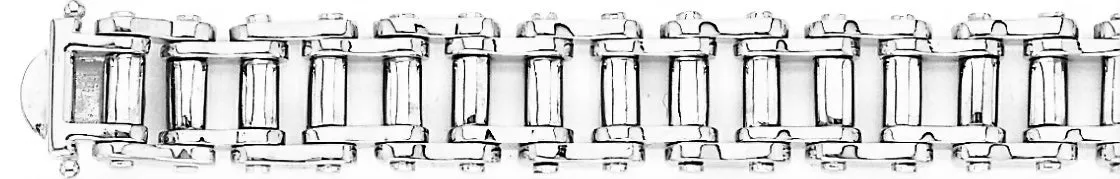 13.4mm Tank Tread Link Bracelet
