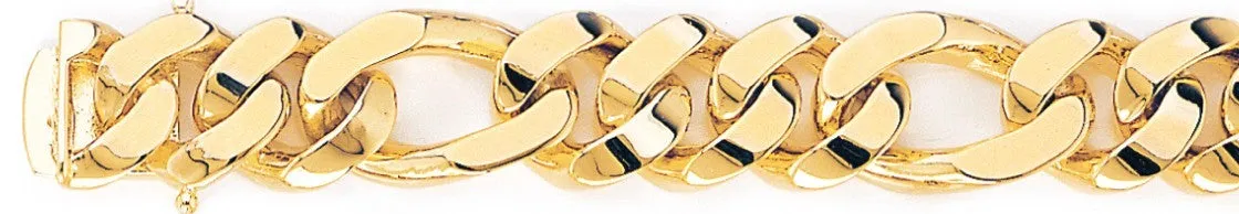13.5mm Chunky Figaro Link Bracelet