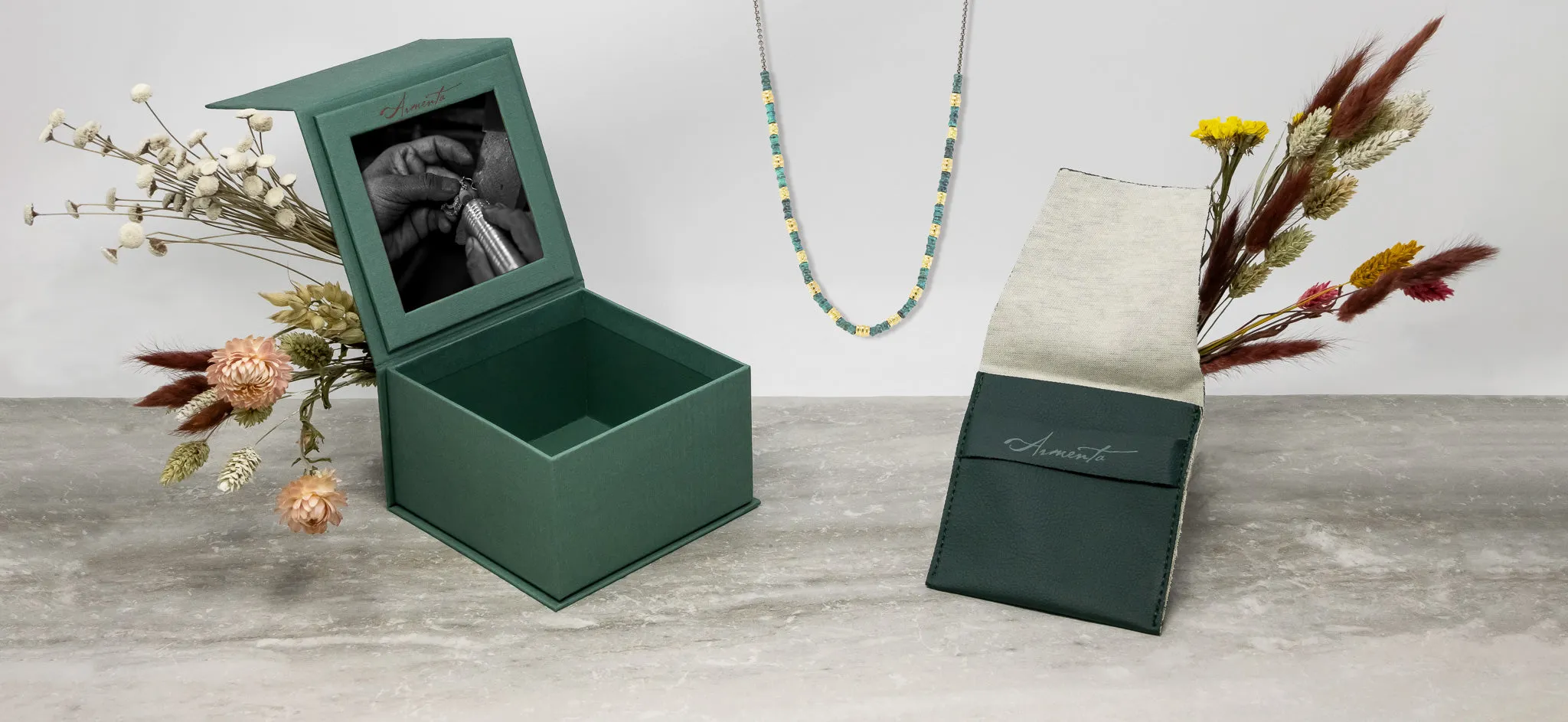 18" ARTIFACT TEAL PATINA WITH GOLD COMPONENTS NECKLACE