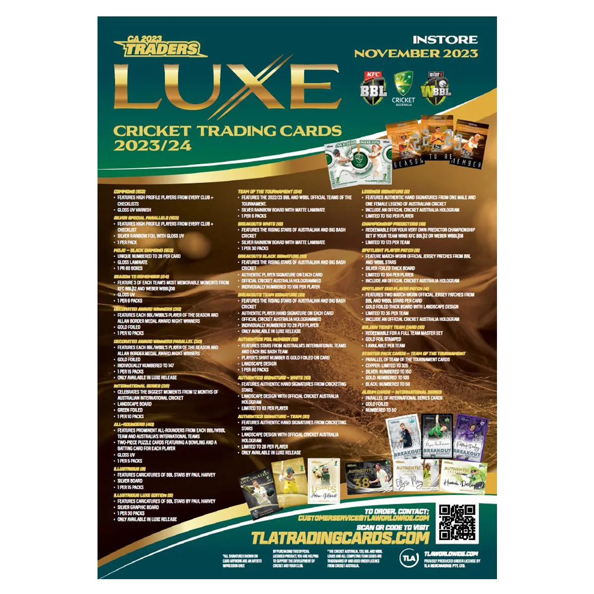 2023 - 2024 TLA Cricket Luxe Trading Card Booster Box