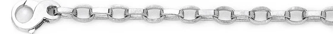 5mm Millgrain Rolo Link Bracelet