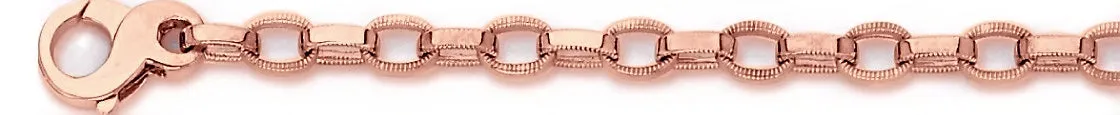 5mm Millgrain Rolo Link Bracelet