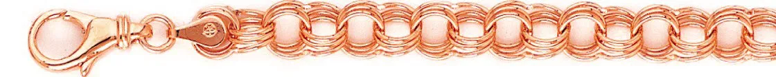 7.2mm Triple Charm Link Bracelet