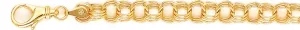 7.2mm Triple Charm Link Bracelet