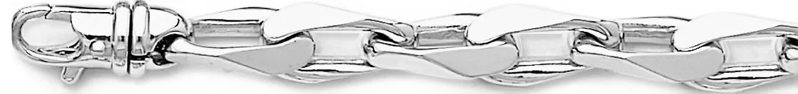 9.6mm Semi Rolo Link Bracelet