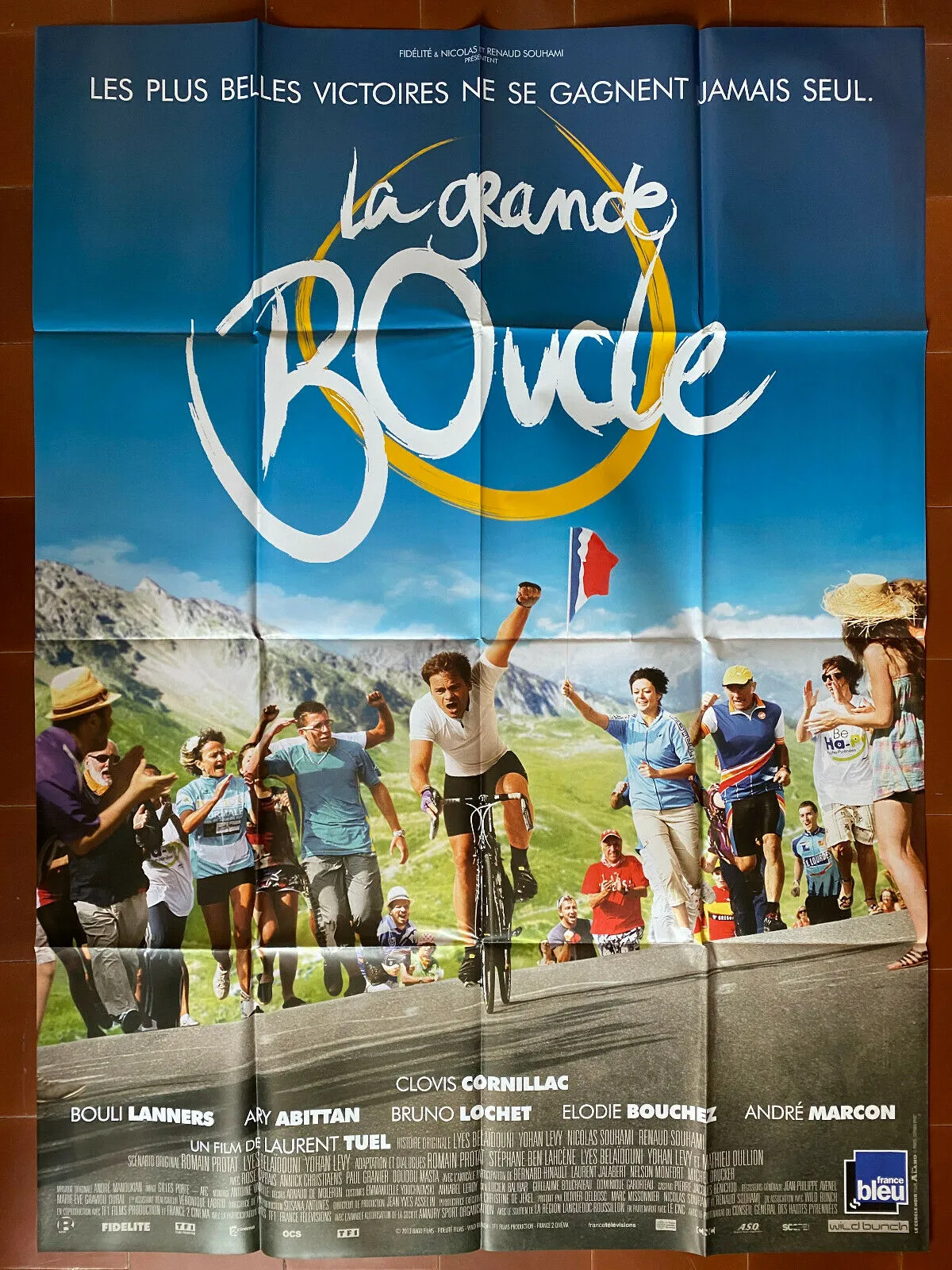 Affiche LA GRANDE BOUCLE Laurent TUEL Clovis CORNILLAC tour de france 120x160cm