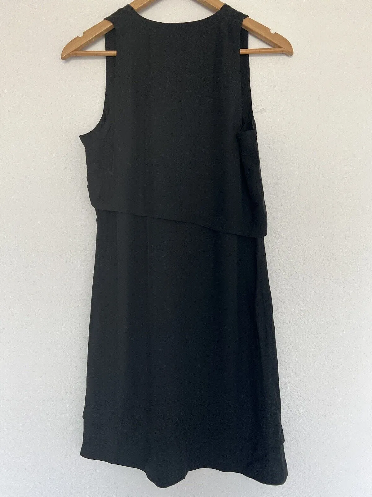 ALTERNATIVE NWT Classic Black Shift Dress Sz M Asymmetric Double Hem Sleeveless