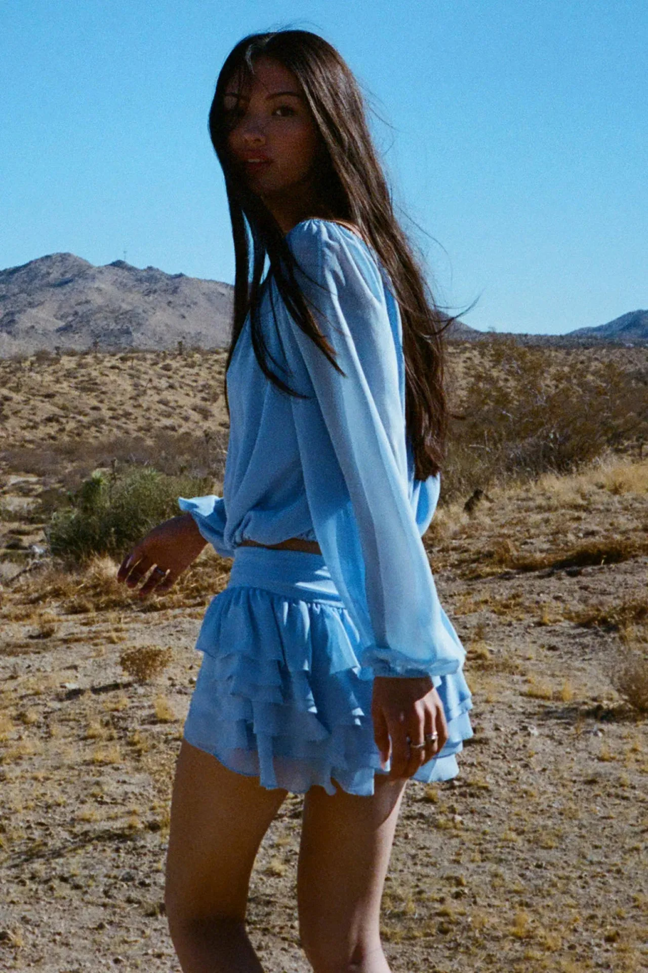 Amanda Uprichard DALLAS TOP Baby Blue