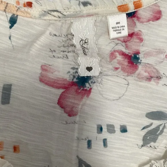 Anthropologie Floral Sleeveless Chemise by Eloise - NWOT