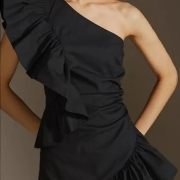 Anthropology One-Shoulder Dress