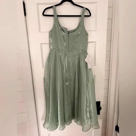 Azazie Atelier Stephanie Sage midi dress