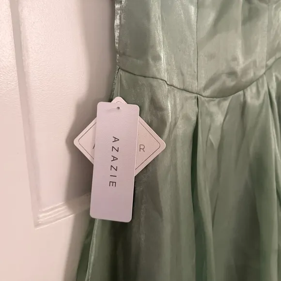 Azazie Atelier Stephanie Sage midi dress