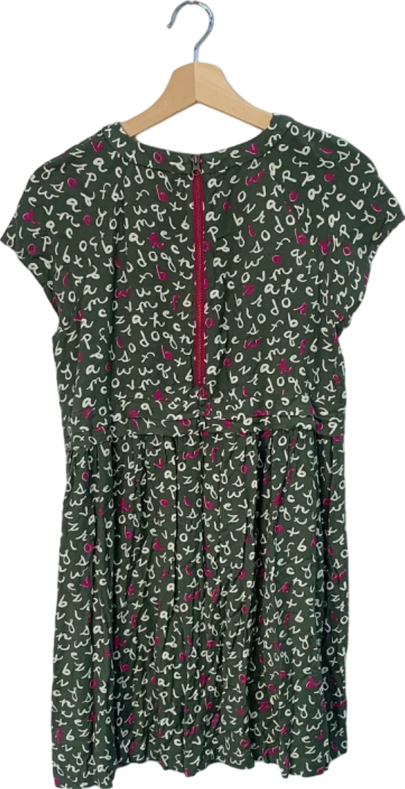 Boden Green Patterned Dress 13-14