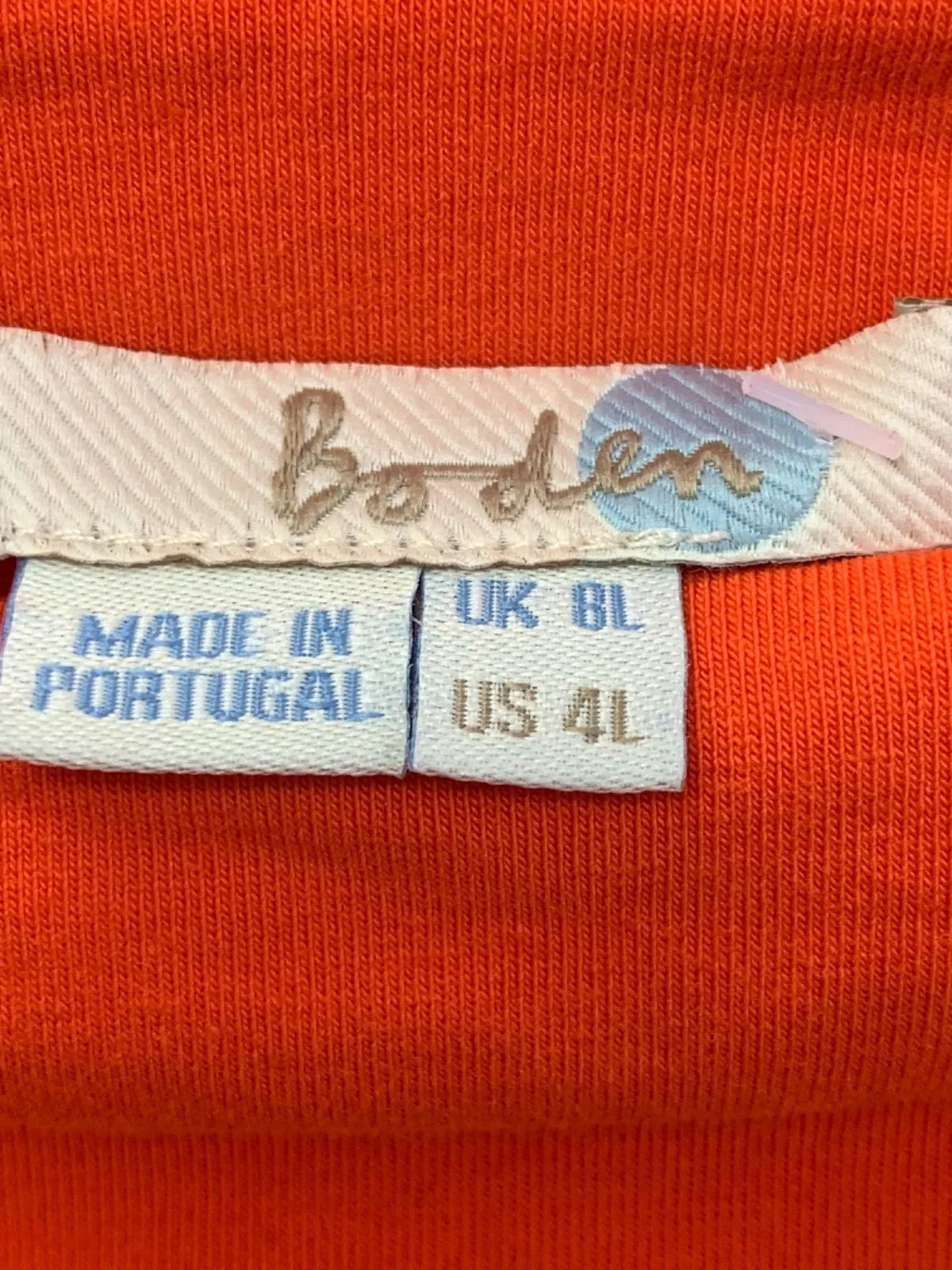 Boden Orange Ruched Midi Dress UK 8L