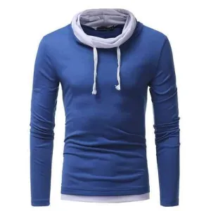 Brief Long Sleeve Slim Fit Casual T-shirt for Men