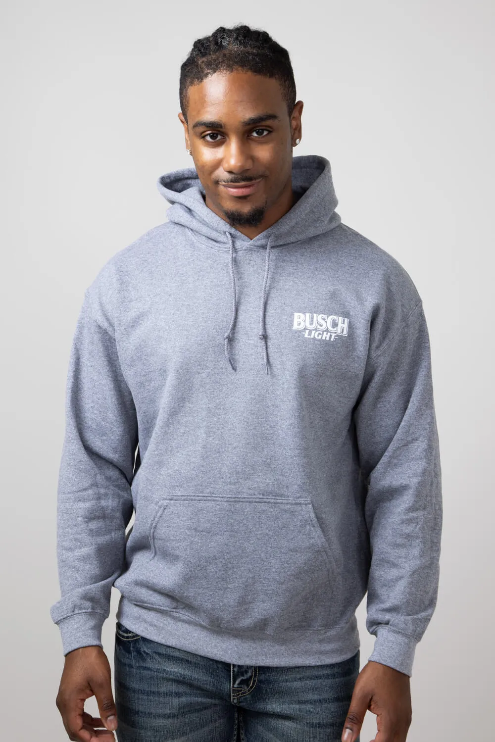 Busch Buck Hoodie for Men in Grey | 3851-HEATHER