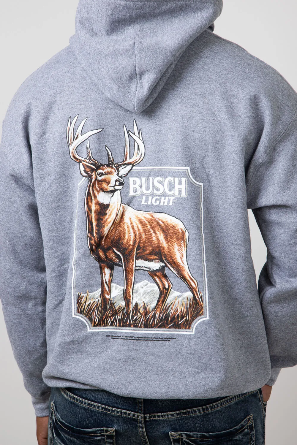 Busch Buck Hoodie for Men in Grey | 3851-HEATHER
