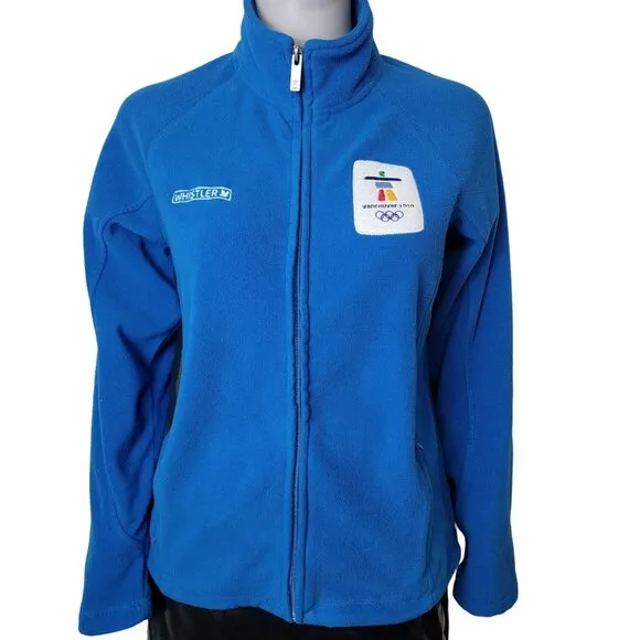 Canada Fleece Jacket 2010 Winter Olympics Women Medium Blue Vancouver Sports 10