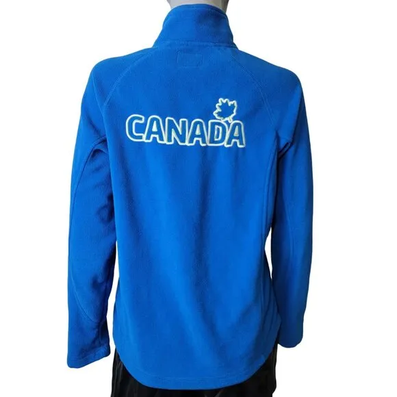 Canada Fleece Jacket 2010 Winter Olympics Women Medium Blue Vancouver Sports 10