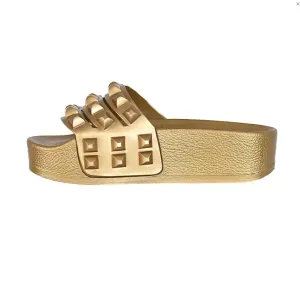 Carmen Sol Carmen Platform Slide - Metallic Gold