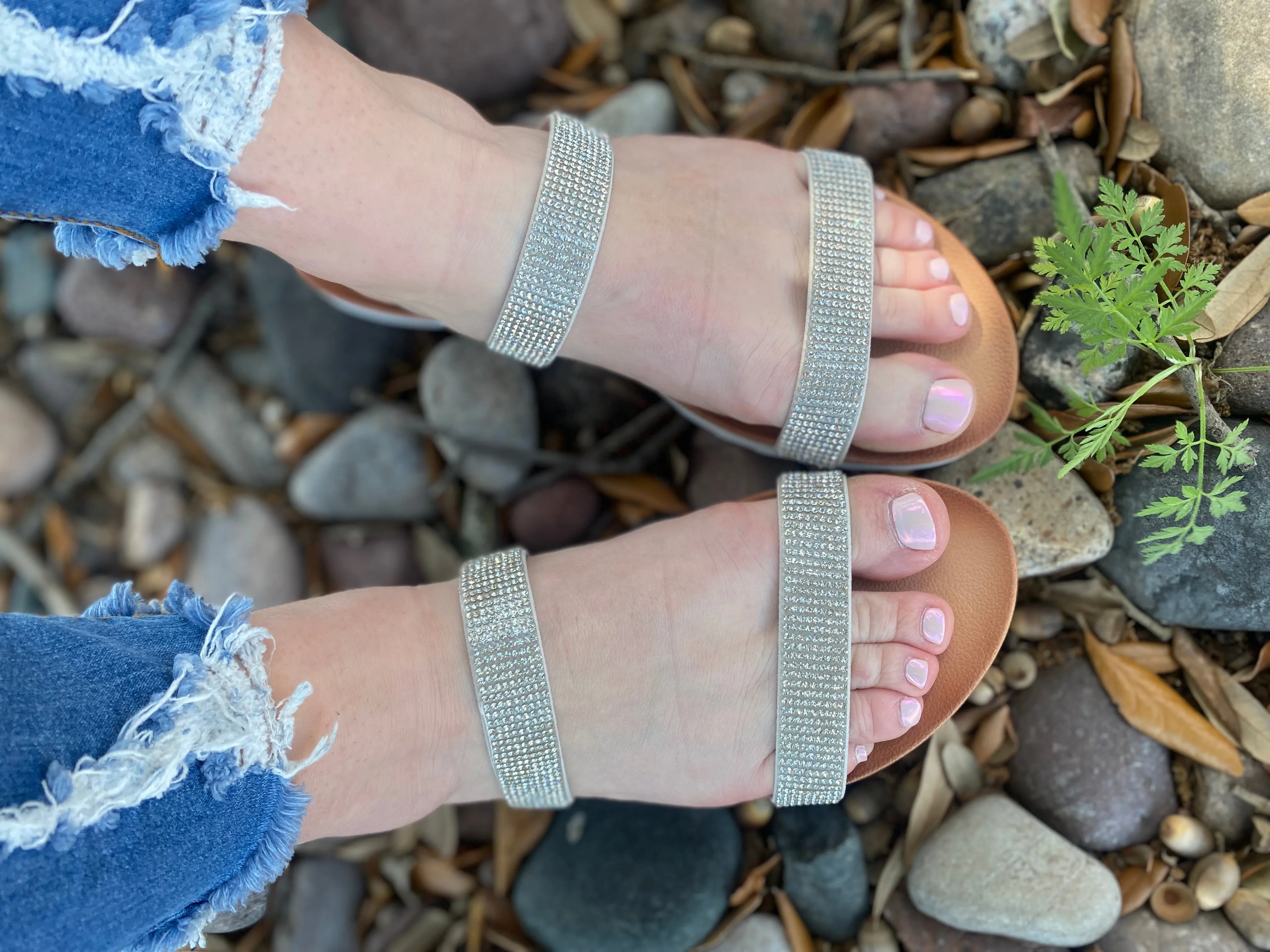 Champagne Stones Sandals