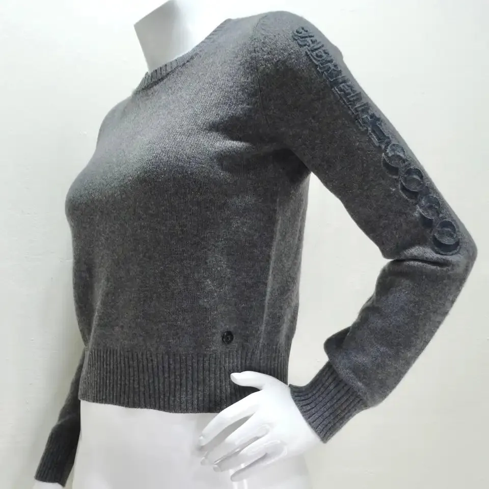 Chanel Gabrielle Coco Grey Cashmere Sweater