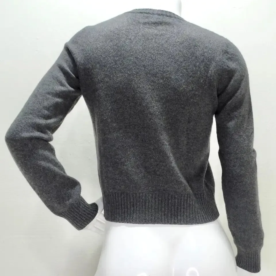 Chanel Gabrielle Coco Grey Cashmere Sweater