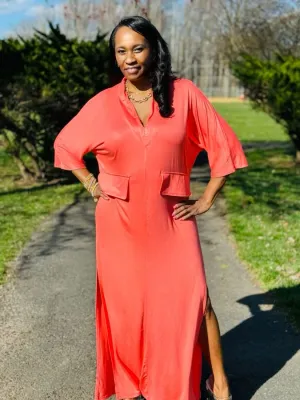 Chic Girl Coral Dress