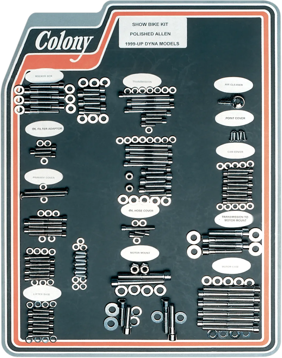 Colony 1000P Complete Motor Polished Socket-Head Bolt Kit