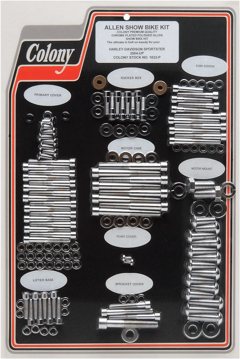 Colony 1000P Complete Motor Polished Socket-Head Bolt Kit