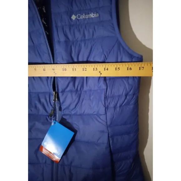 Columbia Women’s Size Small Blue Mist Falls 590 TurboDown Omni-Heat vest NWT