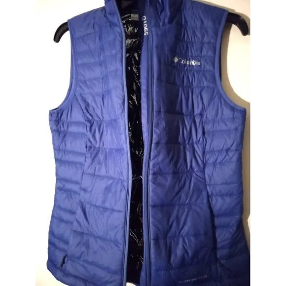 Columbia Women’s Size Small Blue Mist Falls 590 TurboDown Omni-Heat vest NWT