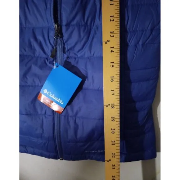 Columbia Women’s Size Small Blue Mist Falls 590 TurboDown Omni-Heat vest NWT