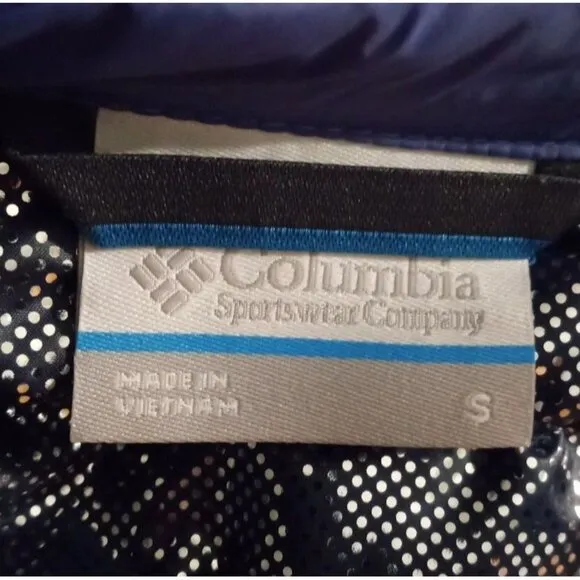 Columbia Women’s Size Small Blue Mist Falls 590 TurboDown Omni-Heat vest NWT