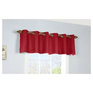 Commonwealth Home Thermalogic Insulated Grommet Valance Burgundy Red 40" x 15"
