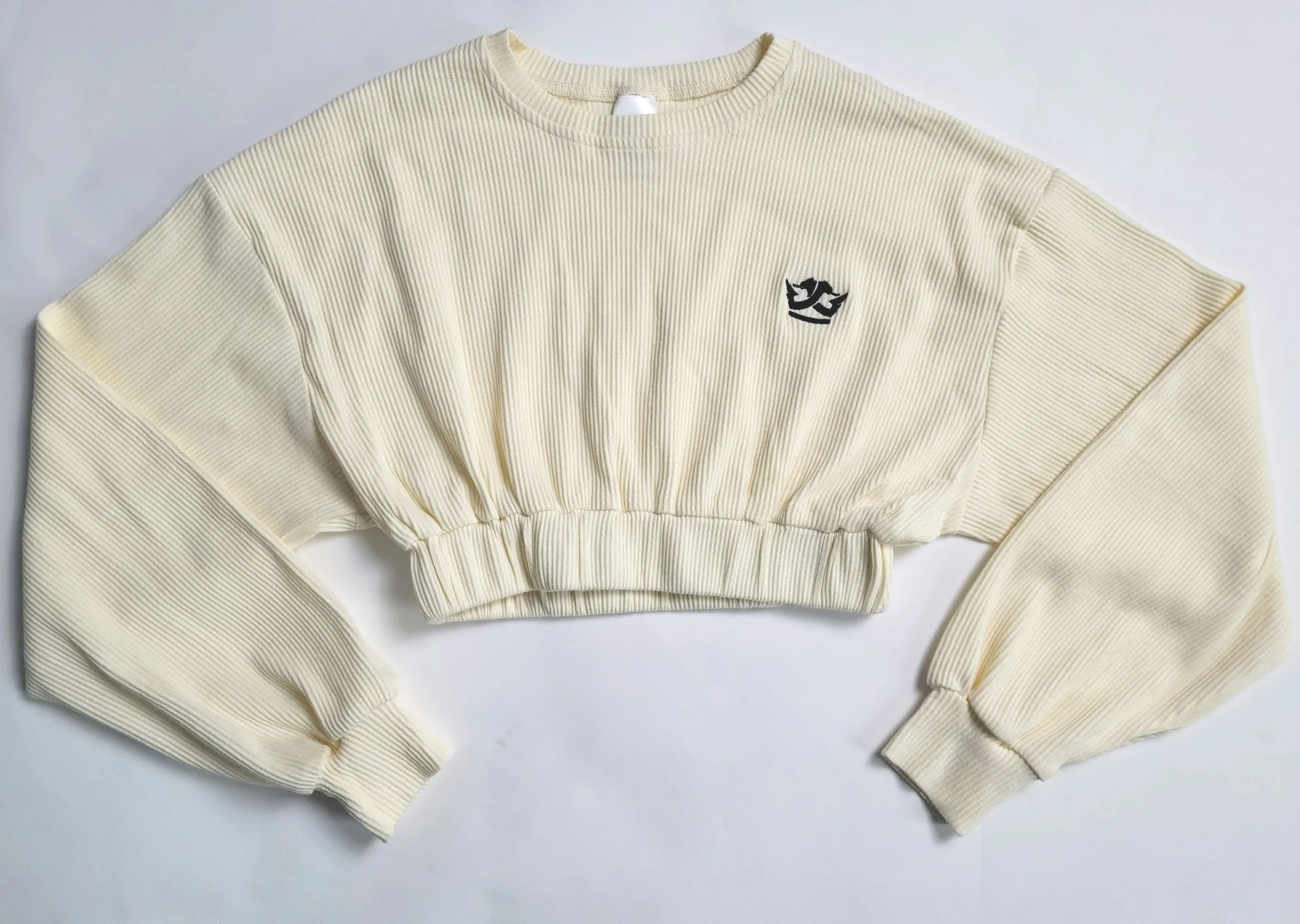 Cropped Top Jogger Set (Cream)