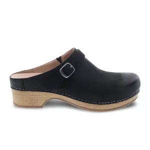 Dansko Berry Clog (Women) - Black Burnished Nubuck