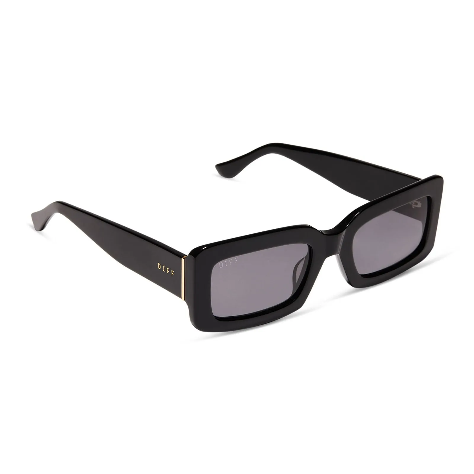 Diff Indy Sunglasses in Black   Grey Polarized