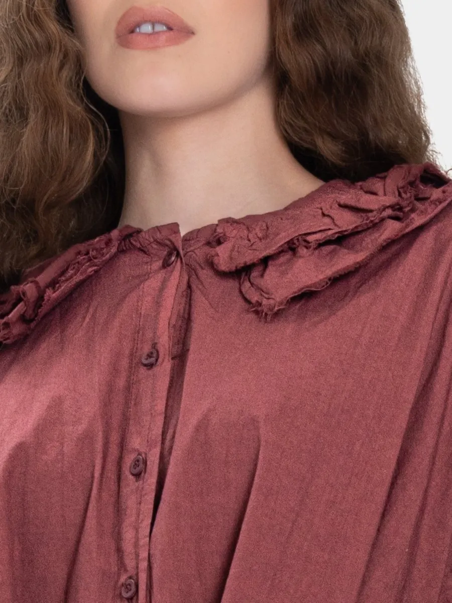 Distressed Peter Pan Collar Tunic