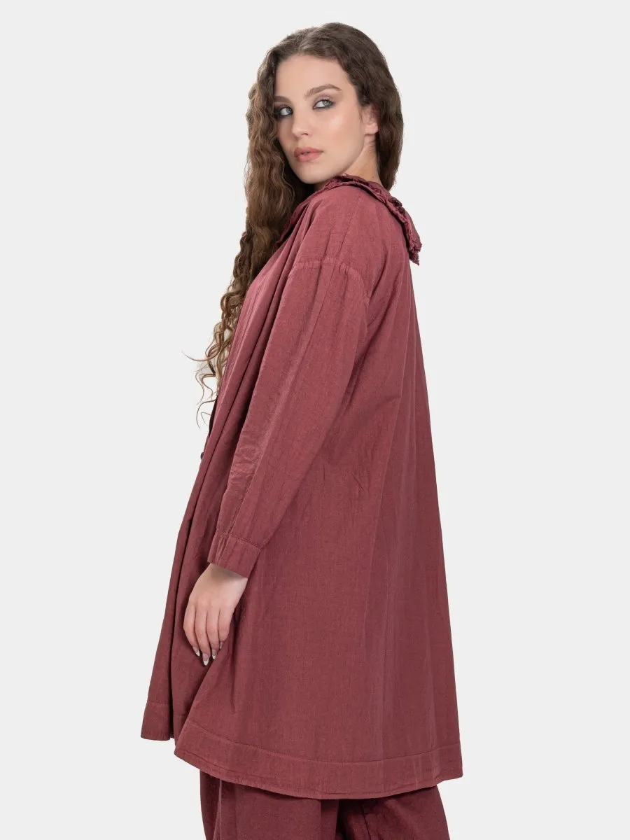 Distressed Peter Pan Collar Tunic