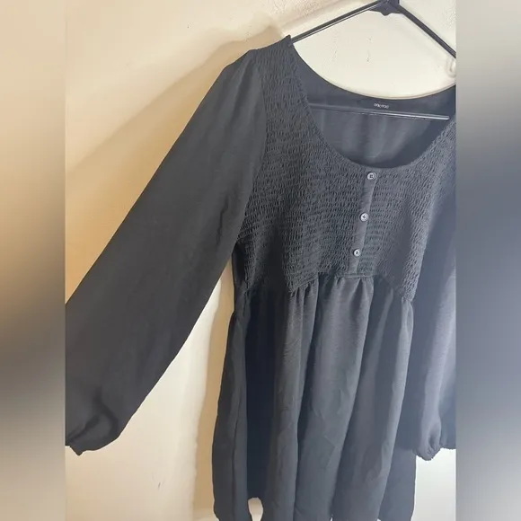 Dokotoo Casual Dress Smocked Crewneck L