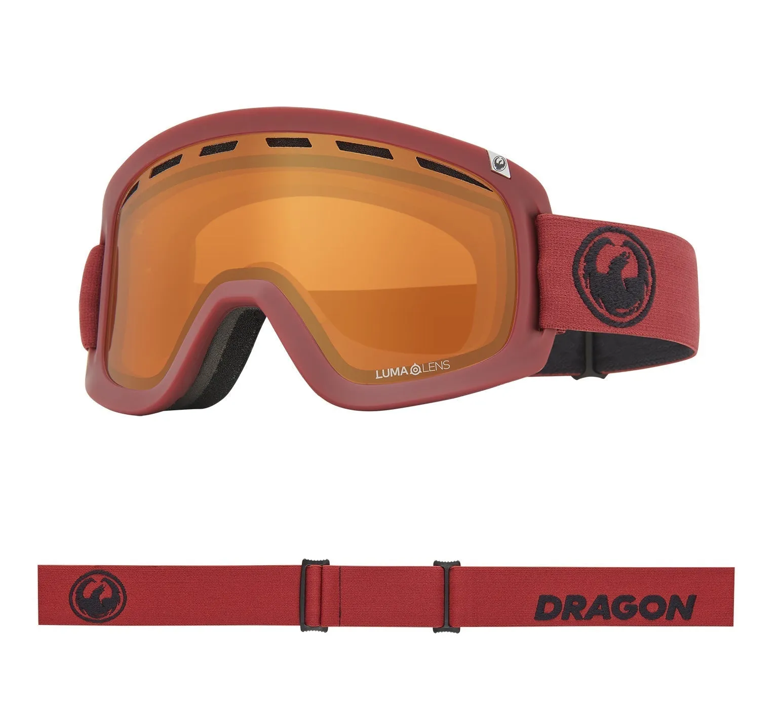 Dragon D1 OTG Snow Goggle With Lumalens Midnight Lens - Cordovan