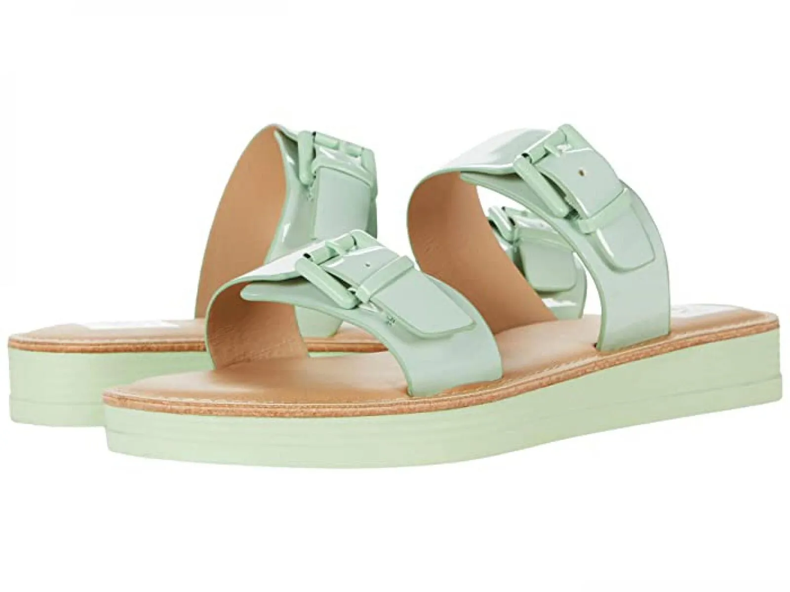 DV by Dolce Vita Womens Heather Slip On Buckle Straps Slide Sandal