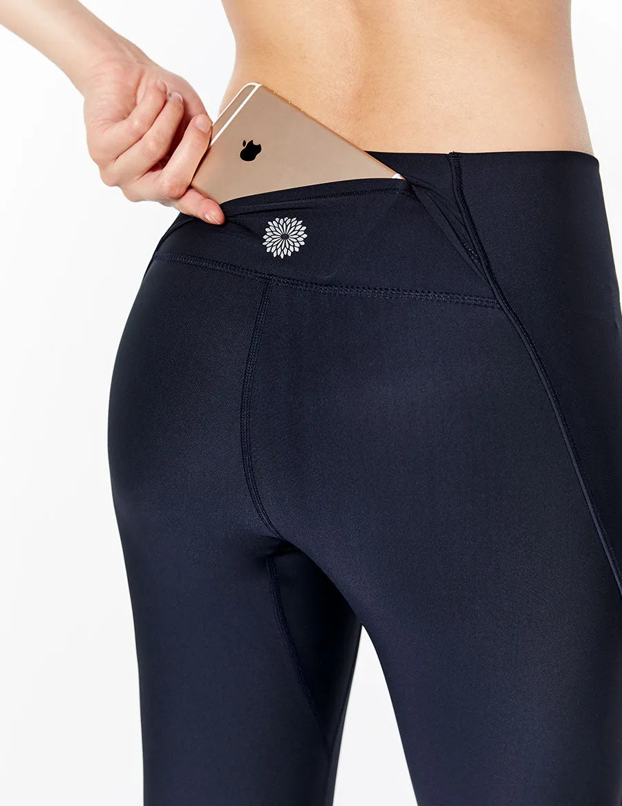 easyoga LESPIRO Ripples Cropped Tights - B23 Black blue
