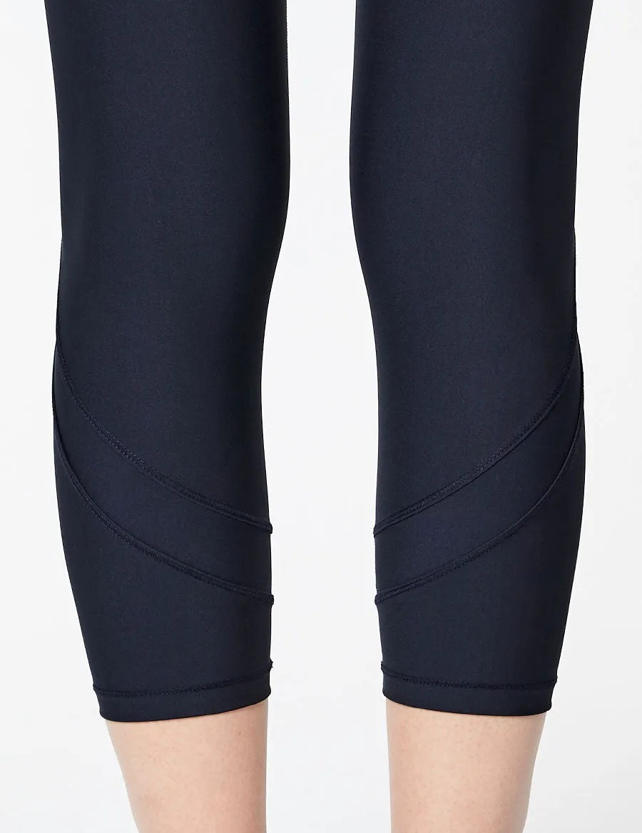 easyoga LESPIRO Ripples Cropped Tights - B23 Black blue