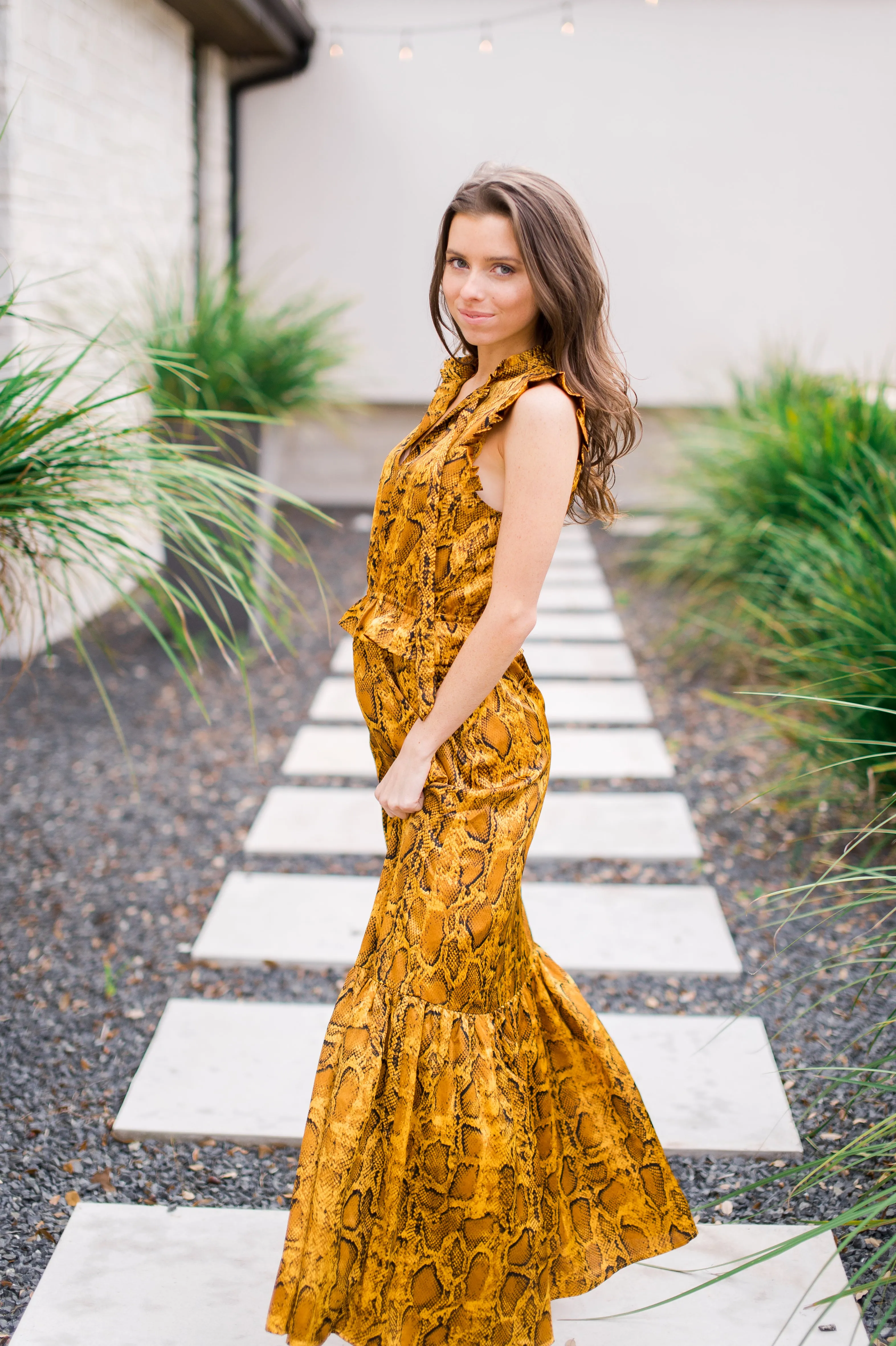 Exotic Python Maxi Dress