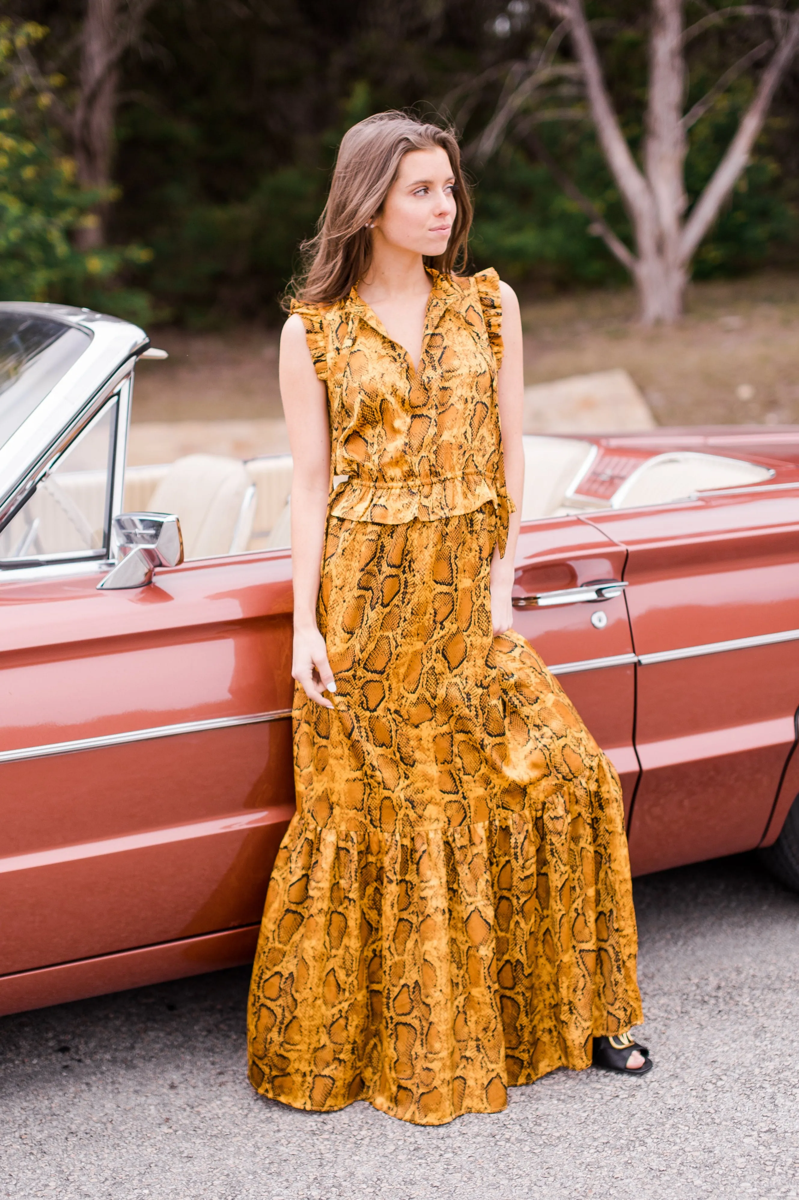 Exotic Python Maxi Dress